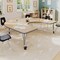 Flash Furniture Commercial Adjustable Height Horseshoe Activity Table - Locking Casters-LT NAT XU-A6066-HRSE-LTNAT-T-P-CAS-GG - alternate 2