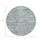 Homeroots 8' Blue And Gold Round Medallion Washable Indoor Outdoor Area Rug 616564 - alternate 2
