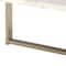 Homeroots 43" White and Gold Faux Marble And Iron Frame Coffee Table 319022 - alternate 2