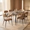 Leisuremod Dilenny Faux Leather Dining Chair - Modern Padded Side Chair with Steel Legs DC49TP - alternate 2