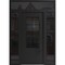 Vdomdoors Aluminum Door Iron 0101 Black Entry Steel Metal Classic Painted 64 x 92 (16+36+16 x 80+12)-Left Ins IRON0101EXD-BLK-W16+36+16xH80+12-LH-I - alternate 1