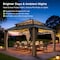 Sunjoy 14x12 Kingston PC Top Rectangular Gazebo Wood A10204387000 - alternate 2