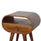 Homeroots 21" Brown Solid Wood Oval One Drawer Nightstand 651489 - alternate 2