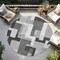 Homeroots 8' Silver Ivory And Charcoal Round Geometric Washable Indoor Outdoor Area Rug 613243 - alternate 2