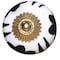 Homeroots 1.5" X 1.5" X 1.5" Black White And Gold Knobs, 8PK 321649 - alternate 1