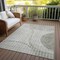 Homeroots 9' X 12' Taupe Beige And Ivory Striped Washable Indoor Outdoor Area Rug 583086 - alternate 2