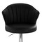 Elama 2 Piece Shell Back Faux Leather Adjustable Bar Stool in Black with Chrome Base ELM-799-21-BLACK - alternate 2
