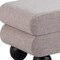 Homeroots 46in Gray and Black Fabric and Solid Wood Upholstered Bench 668862 - alternate 2