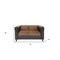 Homeroots 54" Brown And Black Chenille Loveseat 530500 - alternate 2