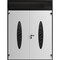 Vdomdoors Front Exterior Prehung Aluminum Double Doors Ronex1277 Black Enamel Top Transom Mirrored Clear RONEX1277DEXD-BLK-W72xH80+12-RH-I - alternate 1