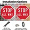 Signmission Stop All Way, 10 inch X 10 inch, Aluminum Metal Signs, 5PK OC-A-5Pack-10-9 - alternate 2