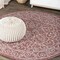 Jonathan Y Charleston Vintage Filigree Textured Weave Red/Beige 4 ft Round Indoor/Outdoor Area Rug SMB106B-4R - alternate 1