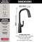 Delta Stryke Single Handle Pull-Down Kitchen Faucet with Touch2O Technology 9176T-BL-DST - alternate 2