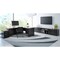 Hirsh Desk Pedestal, 36 in D X 29 1/2 in H, 72 in W X Steel, Black/Walnut 20535 - alternate 2