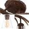 Jonathan Y Wyatt 45" 6-Light Southwestern Bohemian Resin/Seeded Glass Faux Antler LED Vanity Light, Brown Wood F JYL6317A - alternate 2