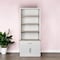 Homeroots 91" Brown And White Wood Three Tier Bookcase 380593 - alternate 2