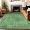 Homeroots 8' X 10' Sage And Mint Green Abstract Washable Indoor Outdoor Area Rug 615509 - alternate 2