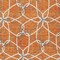 Homeroots 8' X 10' Orange And Ivory Geometric Washable Indoor Outdoor Area Rug 613028 - alternate 2