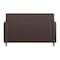 Flash Furniture HERCULES Diplomat Brown LeatherSoft Loveseat with Clean Line-Stitched Frame and Chrome Legs BT-827-2-BN-CHR-GG - alternate 2