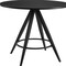 Homeroots 36" Black Wood and Steel Round Top Dining Table 602237 - alternate 2