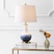 Jonathan Y Gradient 25" Ceramic/Brass LED Table Lamp, White/Navy JYL3019A - alternate 2