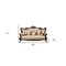 Homeroots 42" Beige Polyester Blend Curved Damask Sofa And Toss Pillows With Brown Legs 348225 - alternate 2
