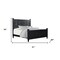 Homeroots Three Piece Black Solid Wood Bedroom Set 636279 - alternate 2