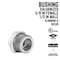 B & K STZ Industries 1/2 in. MIP each X 3/8 in. D FIP Galvanized Malleable Iron Hex Bushing 311UPB-1238 - alternate 2