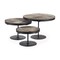 Homeroots Set of Three Brown Solid Wood Hand Finished Round Vanity Tray 731282 - alternate 1