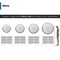 Fab Glass And Mirror Circle LED Mirror for Bathroom, Anti-Fog & Dimmable Touch Switch, 32inches, Gold, Tempered HC32RD-FG - alternate 2
