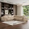 Homeroots Beige Leather Power Reclining L Shaped Five Piece Corner Sectional 643947 - alternate 2