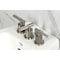 Kingston Brass Three-Handle Bidet Faucet with Knurled Handle and Brass Pop-Up, Brushed Nickel KB6328KNL - alternate 2