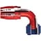 Aeroquip -6 AN Hose, 90 Degree Elbow, Anodized, Red/Blue, Aluminum FCM4032 - alternate 2