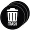 Hls Commercial 3-Pack Vinyl TRASH Decal Sticker Set, UV-Resistant HLSKERTRASH3 - alternate 1