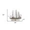 Homeroots 32" Black and White Solid Wood Hand Painted Amerigo Vespucci Model Boat 401836 - alternate 2