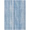 Homeroots 5' X 8' Sky Blue And Denim Blue Botanical Leaves Washable Indoor Outdoor Area Rug 581985 - alternate 2
