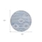 Homeroots 8' Denim Blue And Sky Blue Round Southwestern Washable Indoor Outdoor Area Rug 588698 - alternate 2