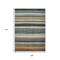 Homeroots 9' X 12' Beige Gold And Brown Striped Washable Indoor Outdoor Area Rug 618254 - alternate 3