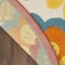 Homeroots 5' Ivory Blue Orange Red And Yellow Round Floral Indoor Outdoor Area Rug 546843 - alternate 2