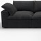 Homeroots Black Linen Blend Modular L Shaped Five Piece Corner Sectional 716929 - alternate 2