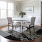 Homeroots 8' Black Taupe And Ivory Round Geometric Washable Indoor Outdoor Area Rug 612390 - alternate 2