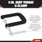 Performance Tool 5 in. Deep Throat C-Clamp, Heavy Duty, Swivel Base, Cast Iron W3981 - alternate 2