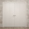 Sartodoors Sliding Closet Double Bi-fold Doors 96 x 96 inches, Ego 5005 Painted White Oak, Sturdy Tracks Mold EGO5005DBF-PWO-96x96 (4* 24x96) - alternate 2