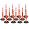 Xpose Safety 42in  Ring Loop Orange Traffic Delineator Post with 13 LB PVC Base, 12PK DLRB-ORG-42-12-X - alternate 1