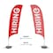 Showdown Displays 10.5 ft  Value Razor Sail Sign Kit Single-Sided with Cross Base - Hiring Red 908111-004 - alternate 2