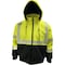 Reflective Apparel ANSI Type R Class 3 Water-Resistant Bomber Jacket with Breakaway Snap Off Hood 430PS-LB-5T - alternate 1