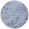 Homeroots 8' Blue And Dark Gray Round Abstract Washable Indoor Outdoor Area Rug 605538 - alternate 2