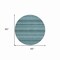 Homeroots 8' Teal Blue And Aqua Round Striped Washable Indoor Outdoor Area Rug 610614 - alternate 2