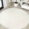 Jonathan Y Haze Solid Low-Pile Cream 5 ft Round Area Rug SEU100T-5R - alternate 1