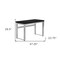 Homeroots Adjustable Black and Gray Wood and Metal Sled Computer Desk 490020 - alternate 3